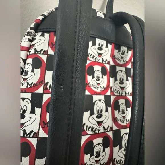 Disney Parks Loungefly Mickey Mouse Club White Black Red Mini Backpack - Picture 6 of 10